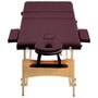 Voir la diapositive 4 : VIDAXL Table de massage pliable 3 zones Violet vin