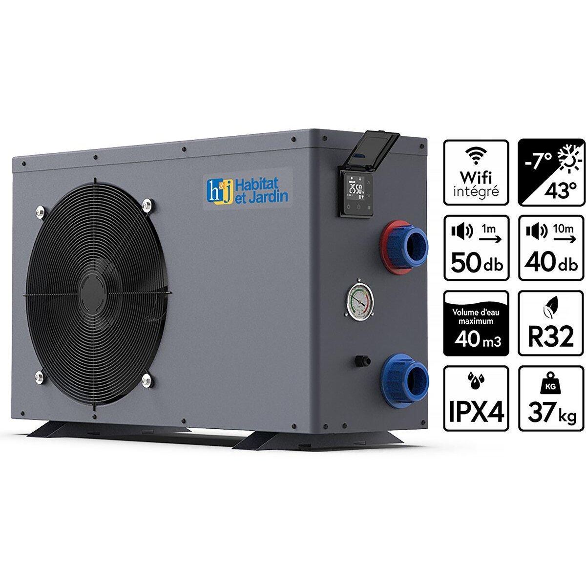 Habitat et Jardin Pompe à chaleur - Puissance 6.1kw - Boitier Wi-Fi inclus