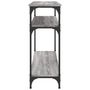 Voir la diapositive 5 : VIDAXL Table console sonoma gris 100x29x75 cm bois d'ingenierie