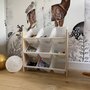 ALICE'S HOME Meuble de rangement pour enfant avec 9 casiers - Tobias - MDF décor bois naturel. 64x29.5x60cm
