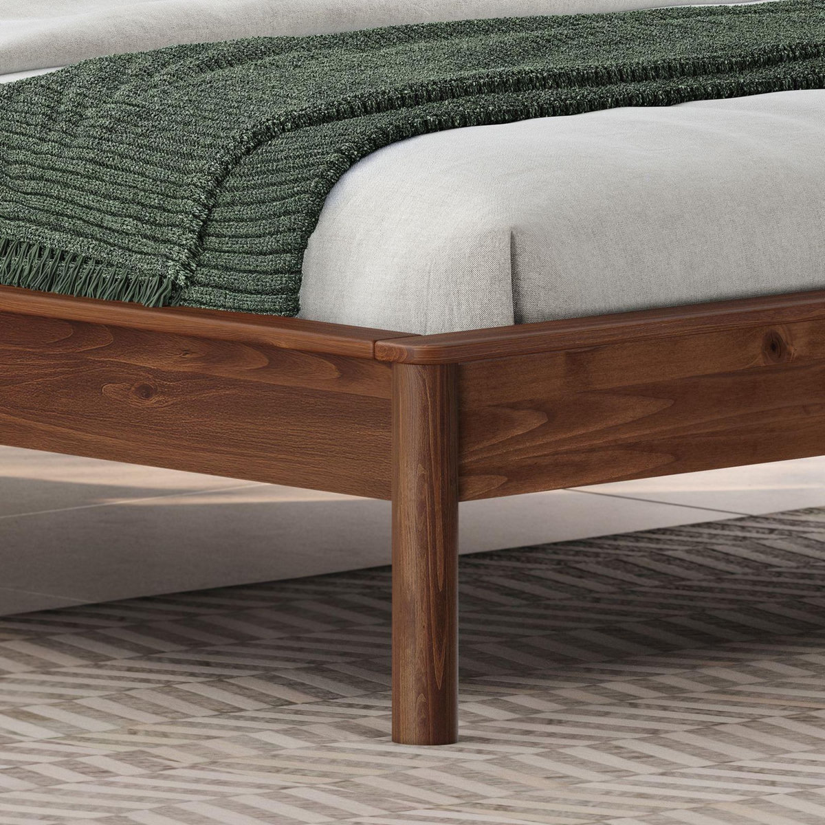 IDIMEX Lit avec sommier APOANA en bois massif