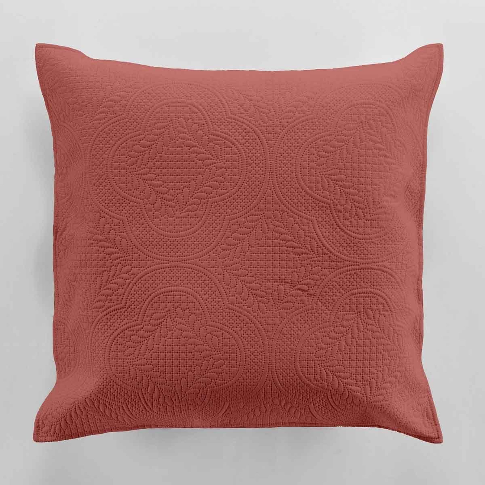 Voir la diapositive 2 : Douceur d'Intérieur Housse de coussin  romane  60x60cm terracotta