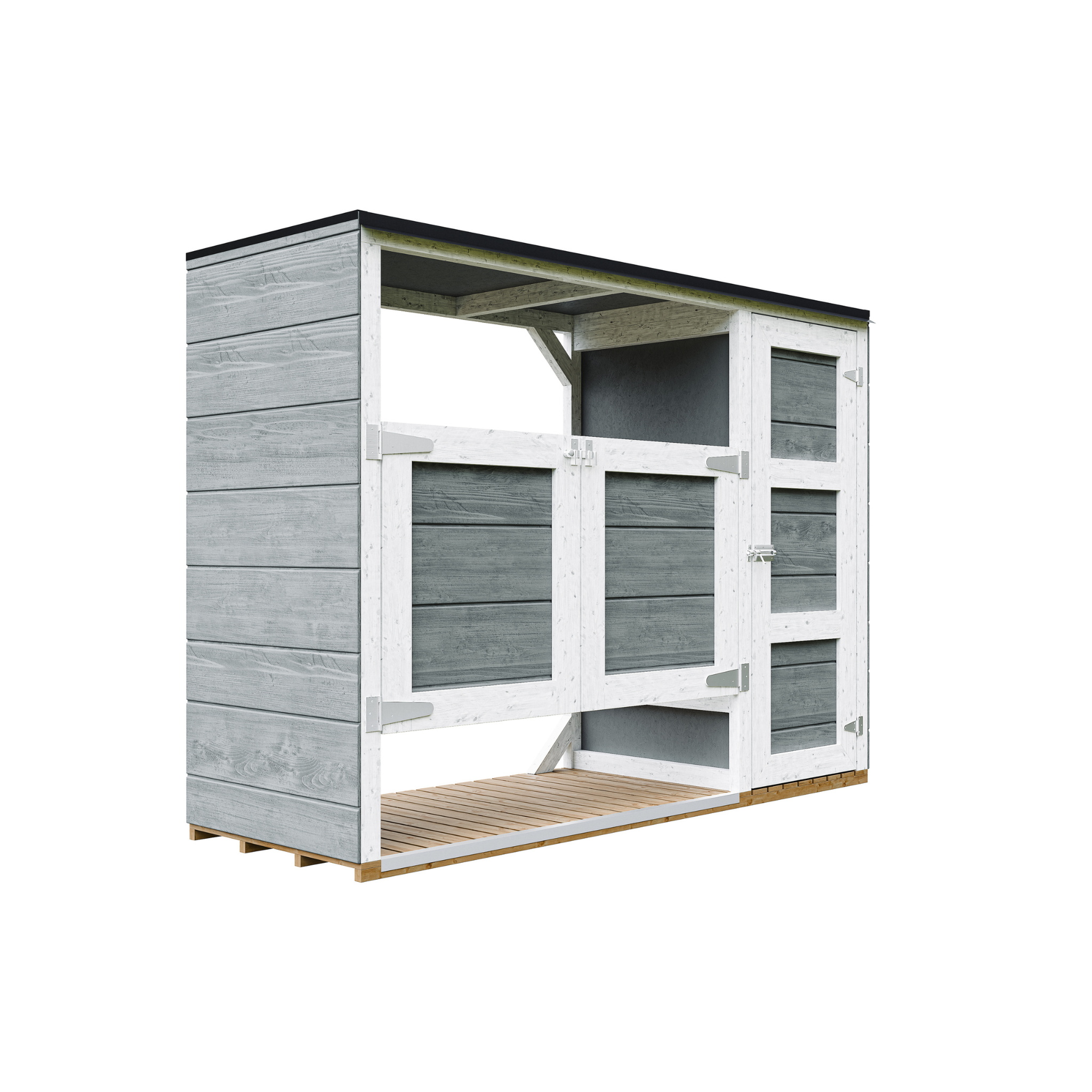 Voir la diapositive 3 : TIMBELA Abri de jardin pour poubelles, Cache poubelle extérieur 2x240L M981A