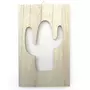Graine créative Tableau en bois déco grillage cactus - 15 x 24 cm