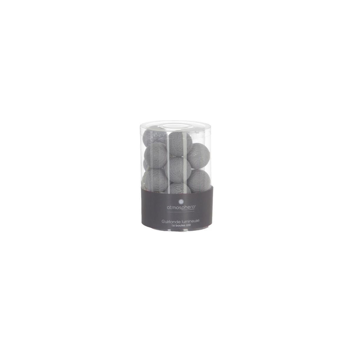 ATMOSPHERA Guirlande Led  16 Mini Boules  240cm Gris