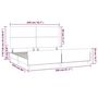 Voir la diapositive 6 : VIDAXL Cadre de lit sans matelas gris clair 200x200 cm tissu