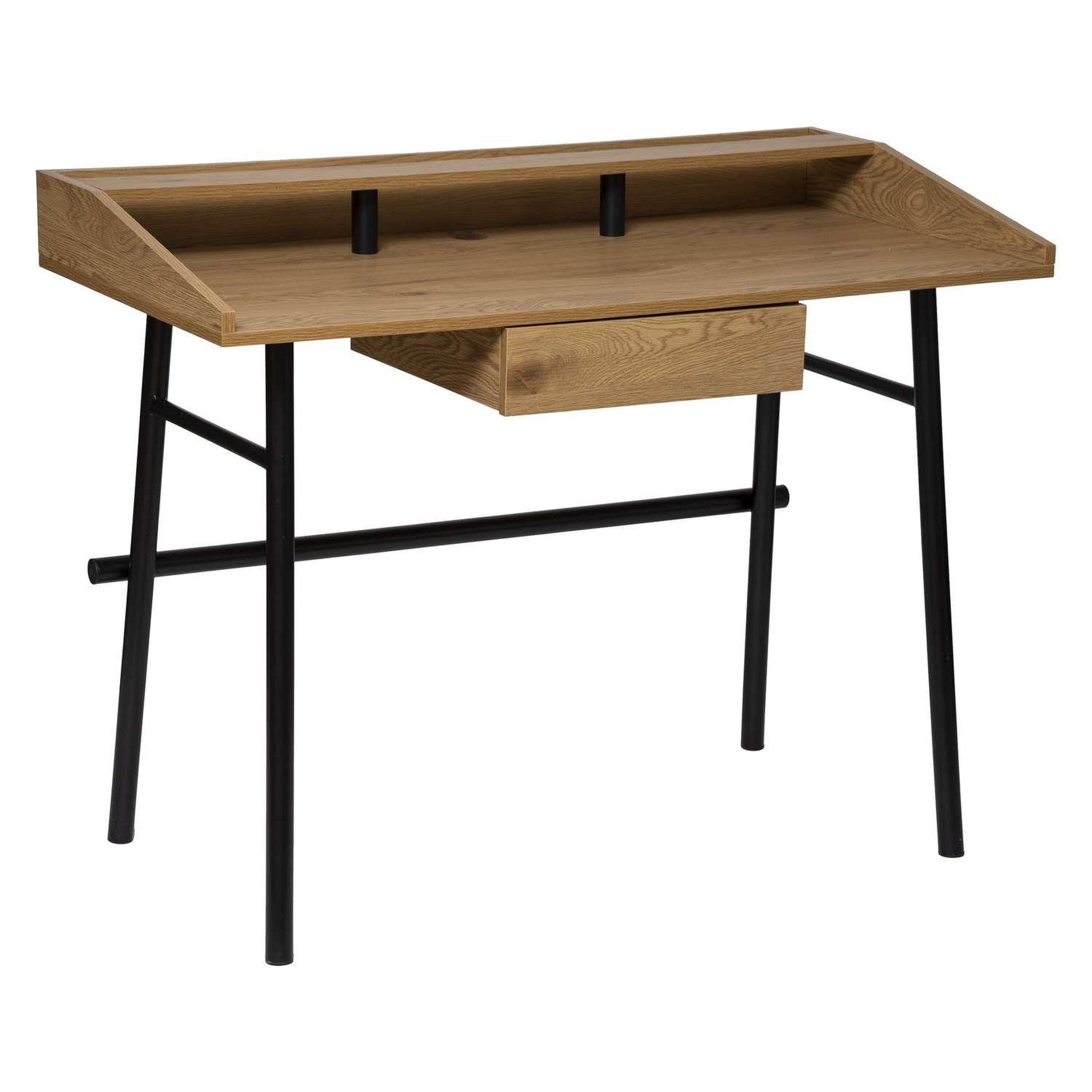 ATMOSPHERA Bureau vintage 1 tiroir en bois josan - marron