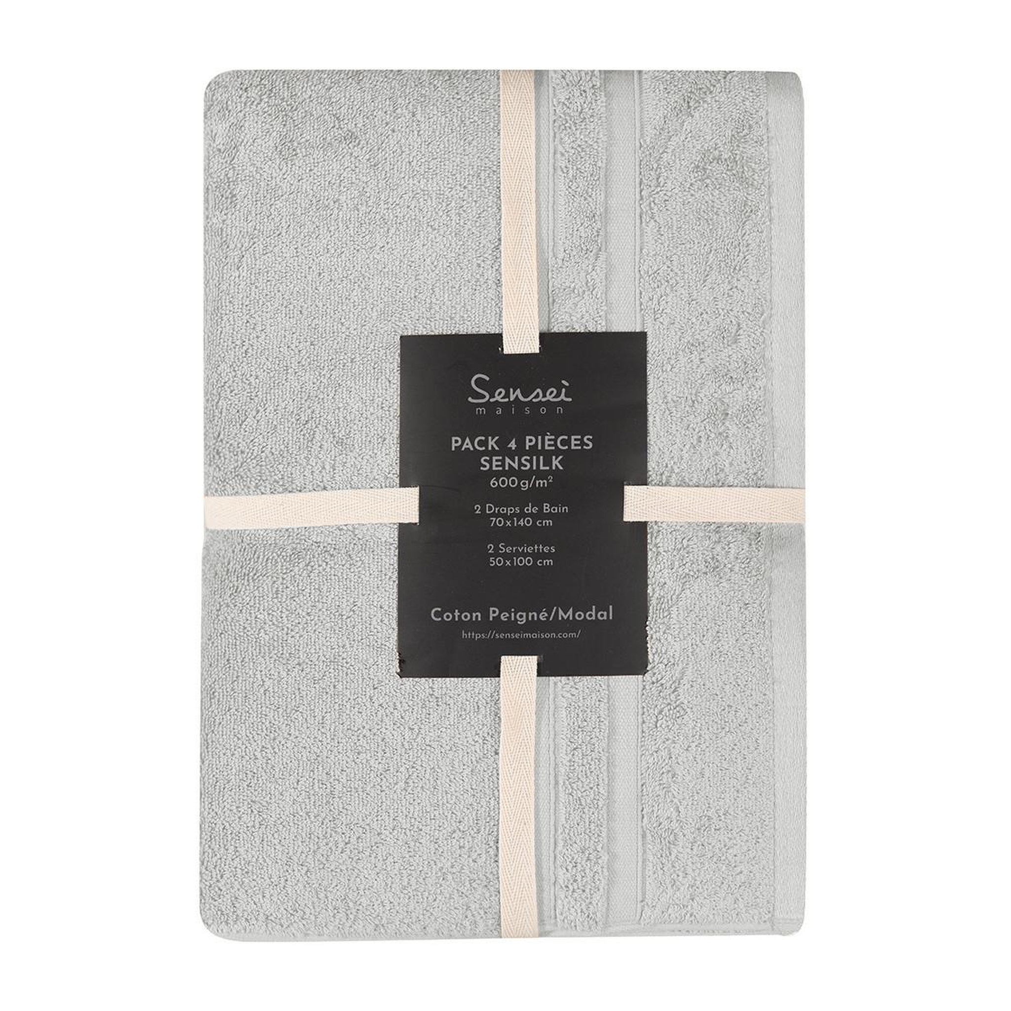 Voir la diapositive 6 : Sensei Maison Ensemble de bain 4 pièces 600 g/m² SENSILK