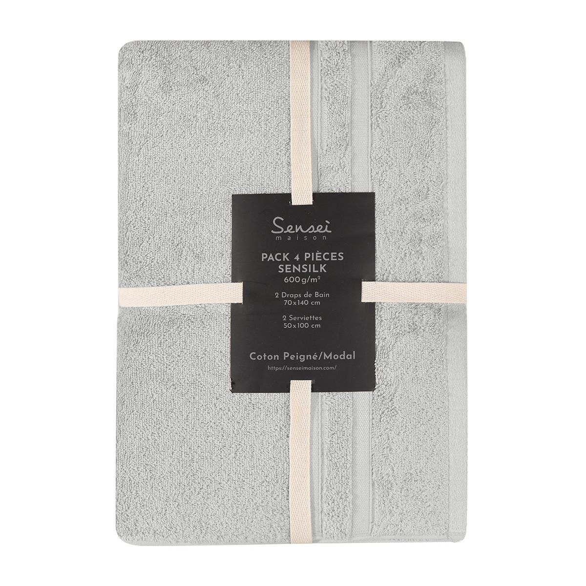 Sensei Maison Ensemble de bain 4 pièces 600 g/m² SENSILK