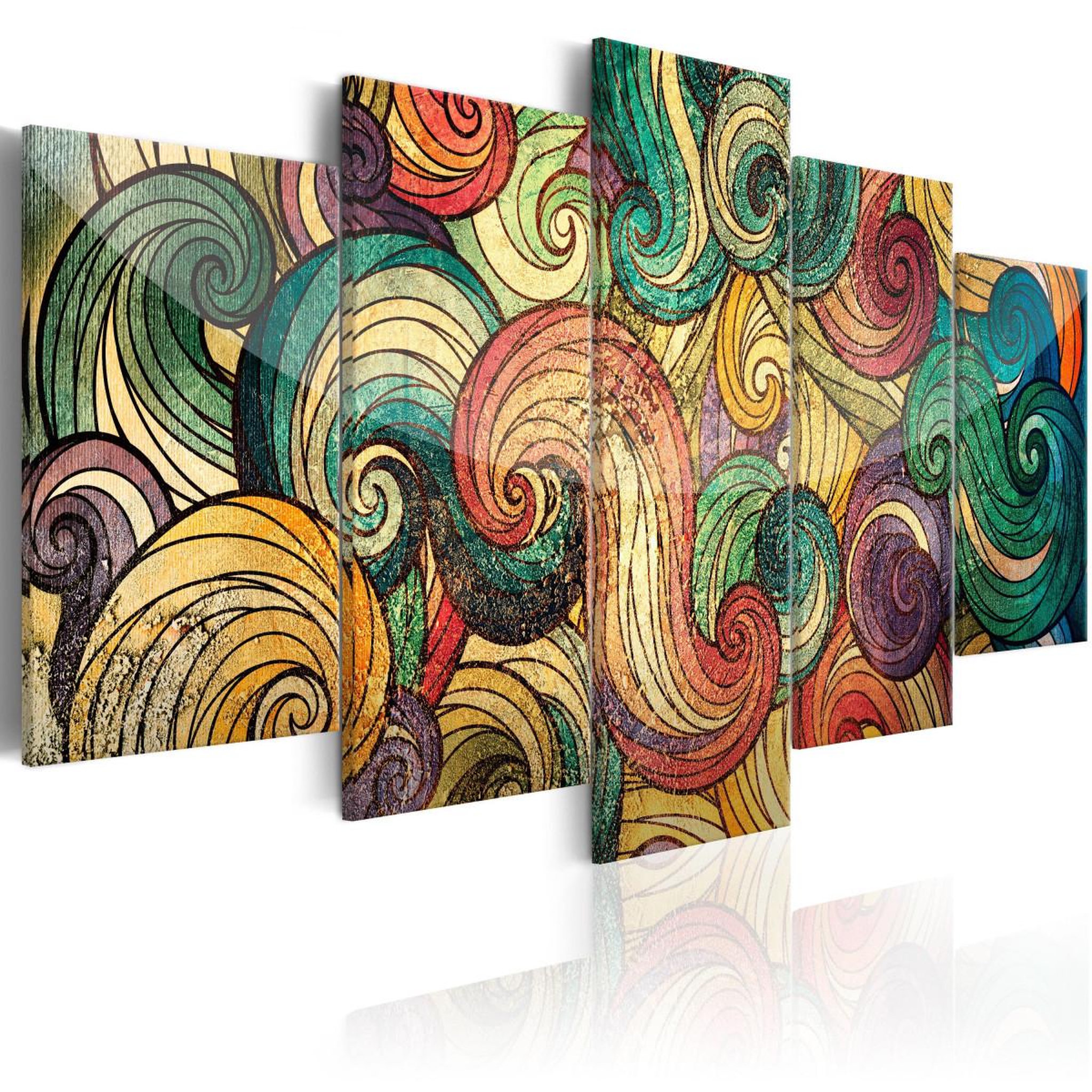 Voir la diapositive 1 : Paris Prix Tableau imprimé  colourful waves