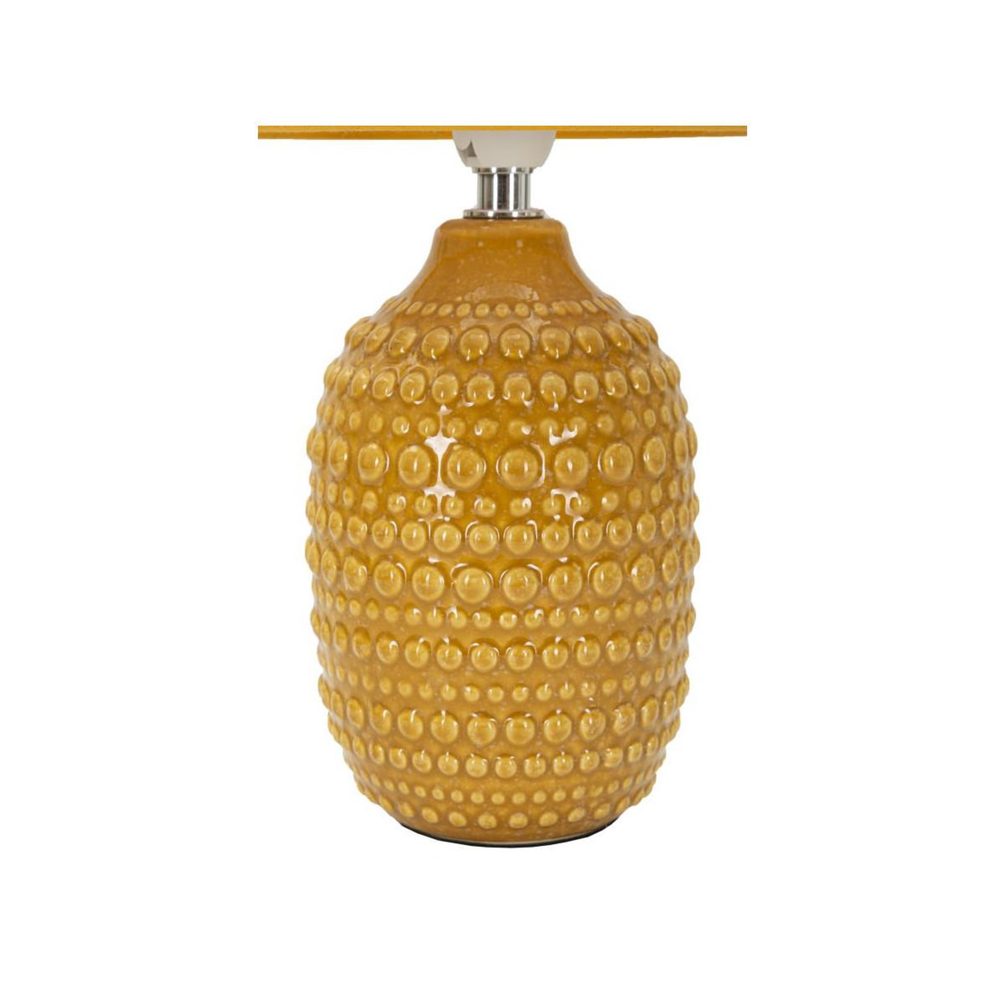 Voir la diapositive 2 : Paris Prix Lampe à poser en céramique  points  30cm moutarde