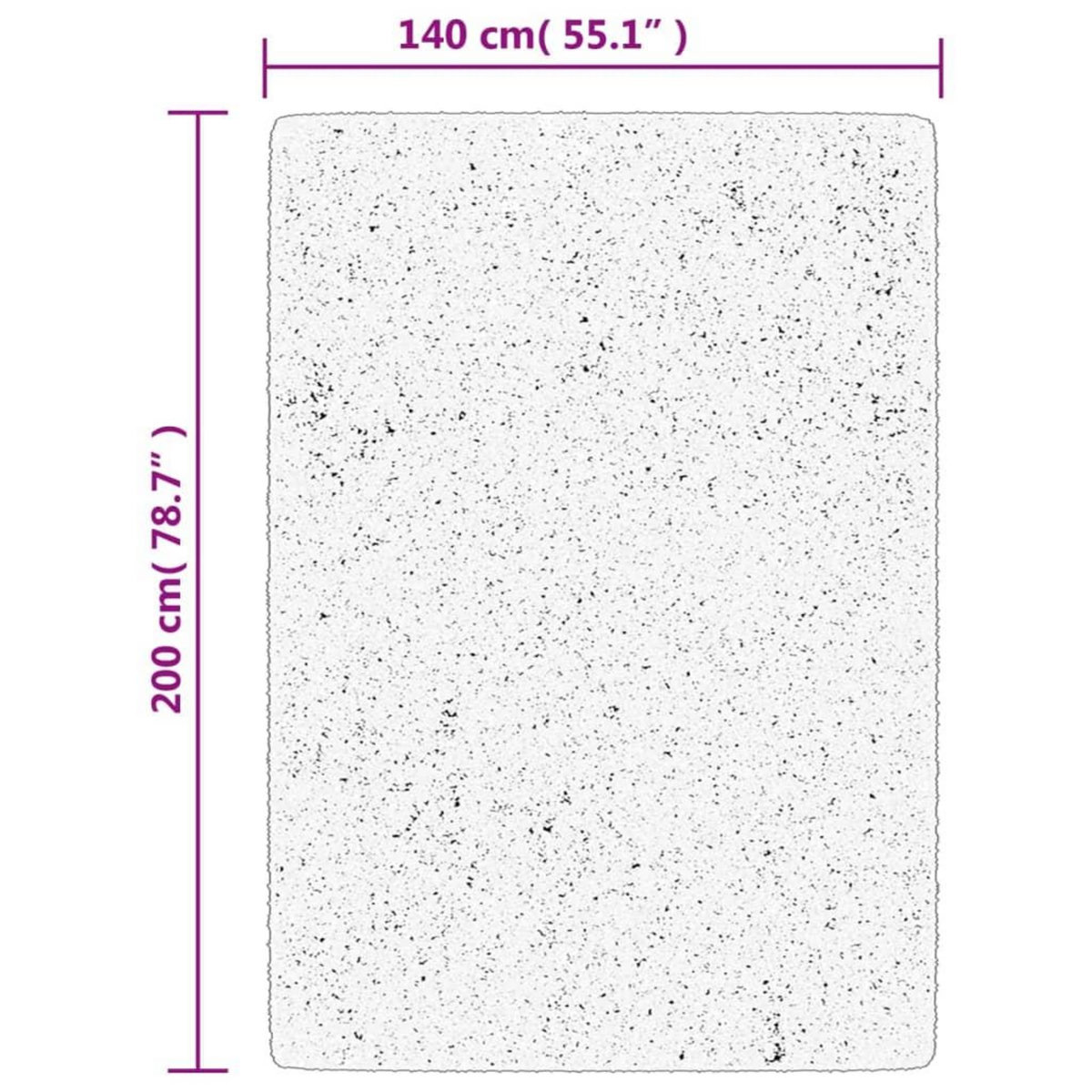 VIDAXL Tapis OVIEDO a poils courts turquoise 140x200 cm