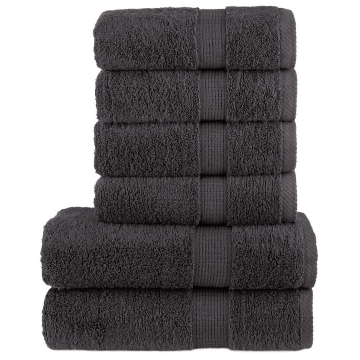 VIDAXL Ensemble de serviettes de qualité supérieure SOLUND 6 pcs