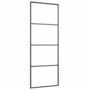 Voir la diapositive 5 : VIDAXL Porte coulissante kit de quincaillerie noir 76x205 cm verre ESG