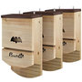 Voir la diapositive 5 : PAWHUT Lot de 3 nichoirs chauve-souris plateforme et 2 chambres bois marron