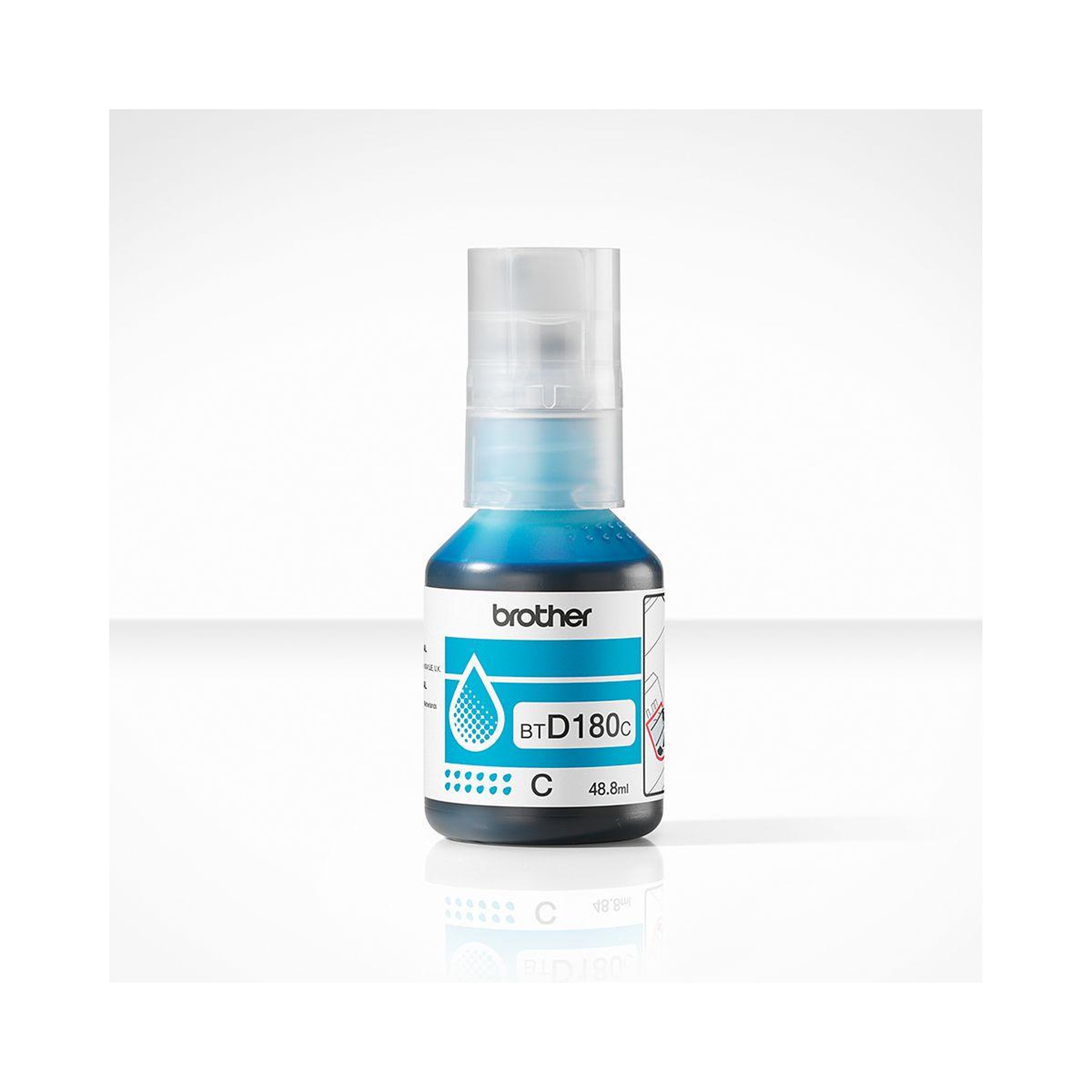 Voir la diapositive 2 : Brother Cartouche d'encre bouteille d'encre btd180 cyan - btd180c