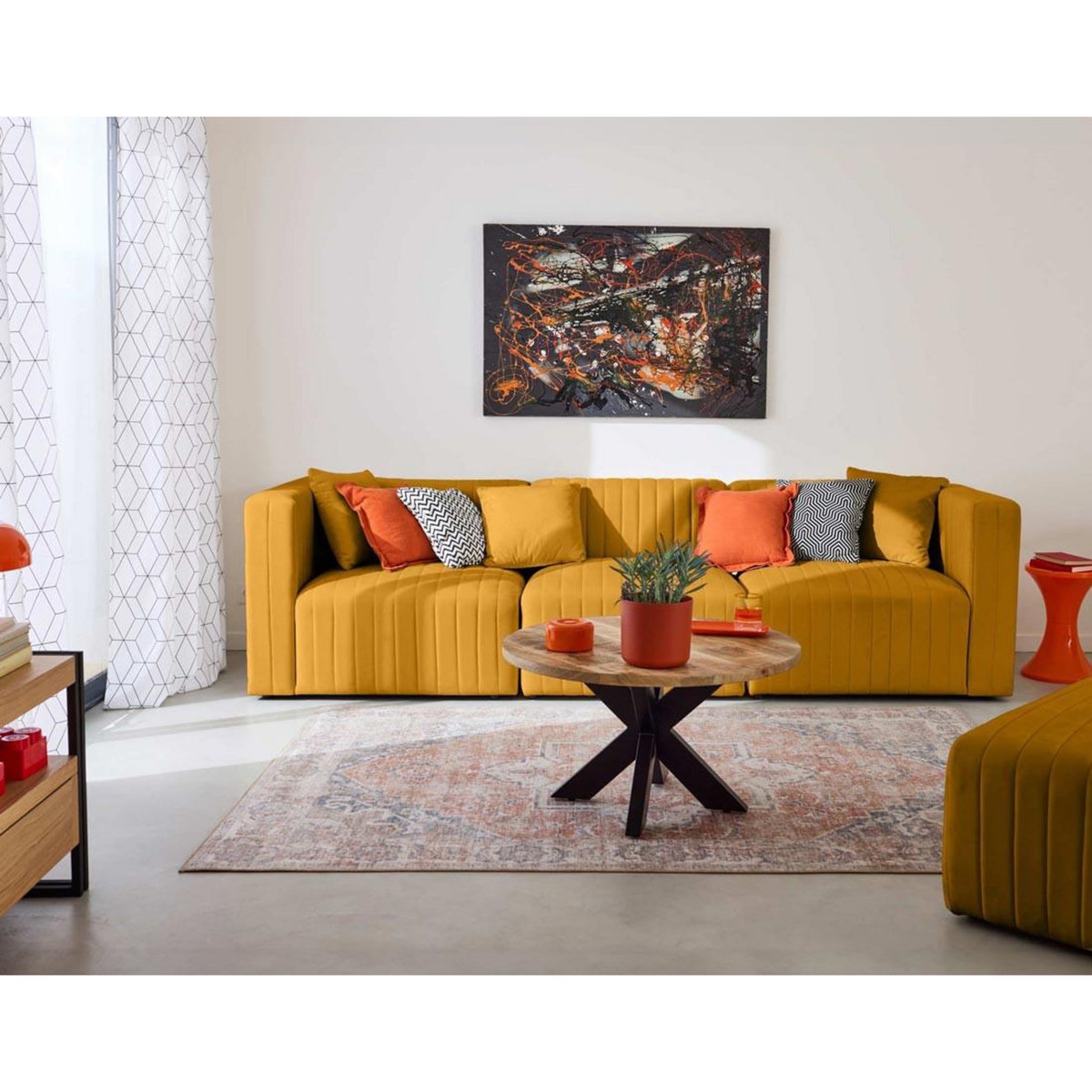 LISA DESIGN Nova - canapé modulable 3 places - en velours