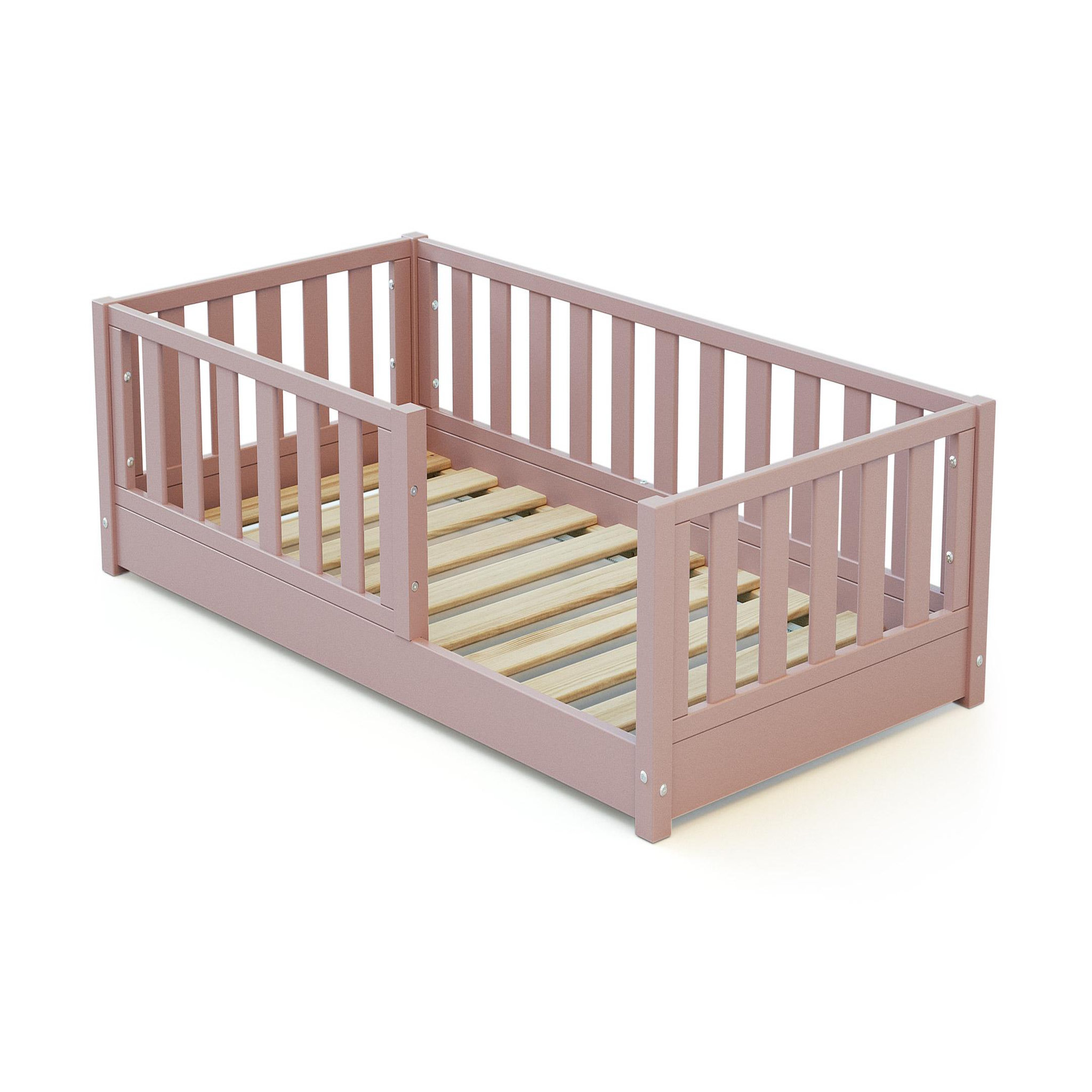 Voir la diapositive 2 : JURABABY Lit enfant au sol en bois sonho mini - 70x140