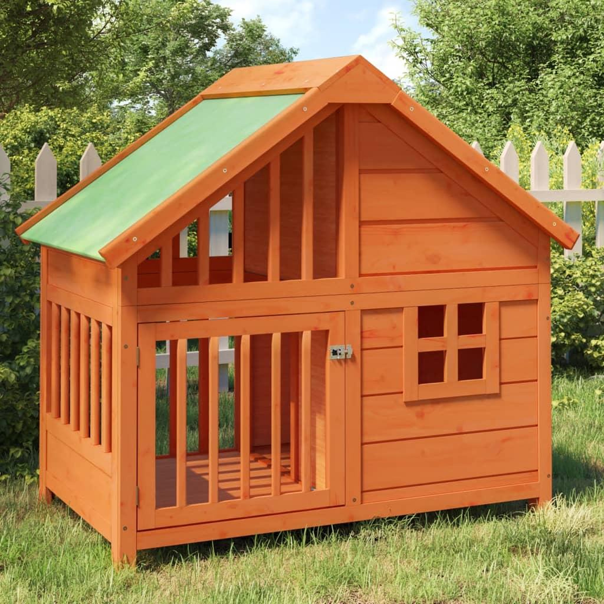 VIDAXL Chenil marron 96x60,5x87 cm bois de pin solide