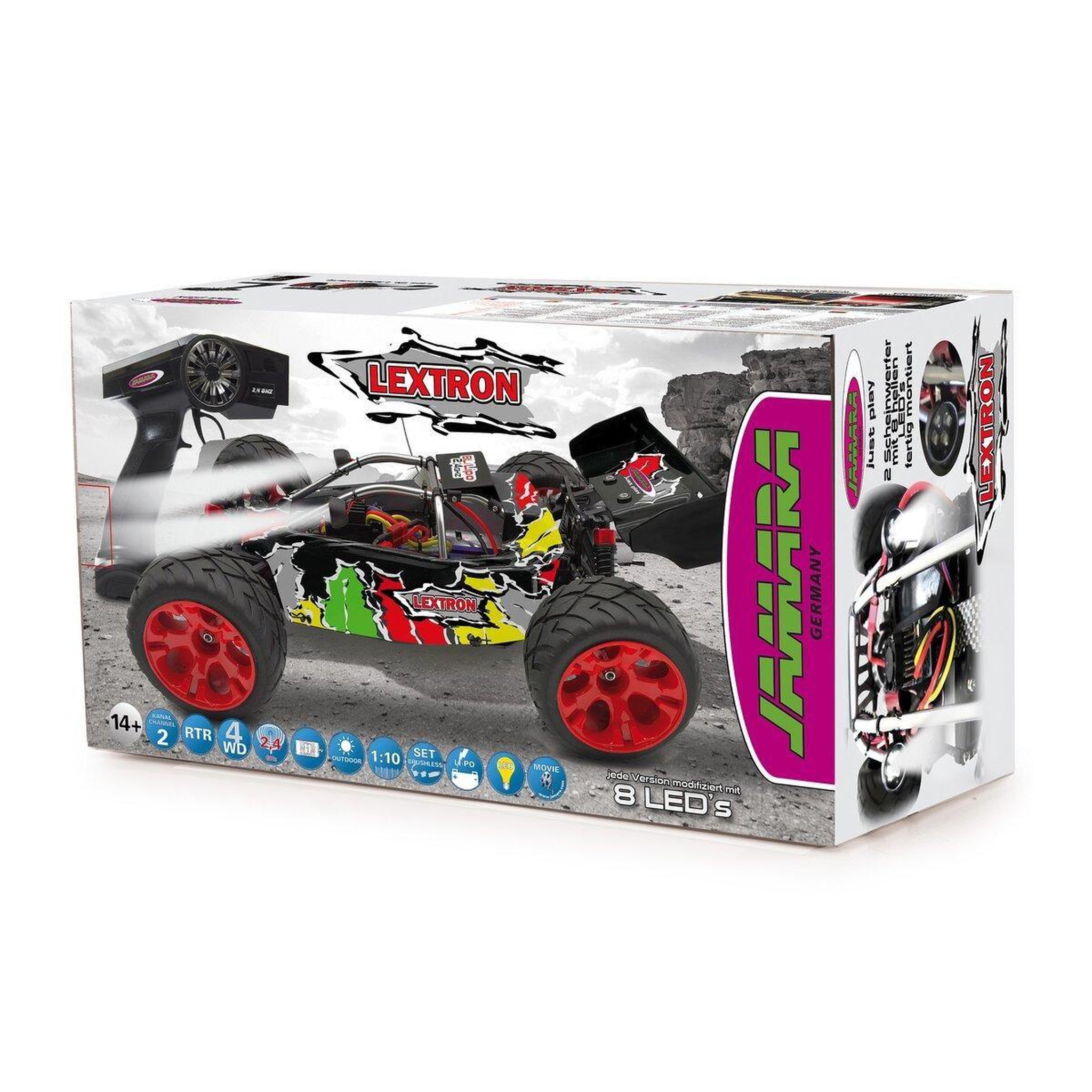 Voir la diapositive 2 : Jamara Lextron desertbuggy 4wd 1:10 nimh 2,4ghz avec led