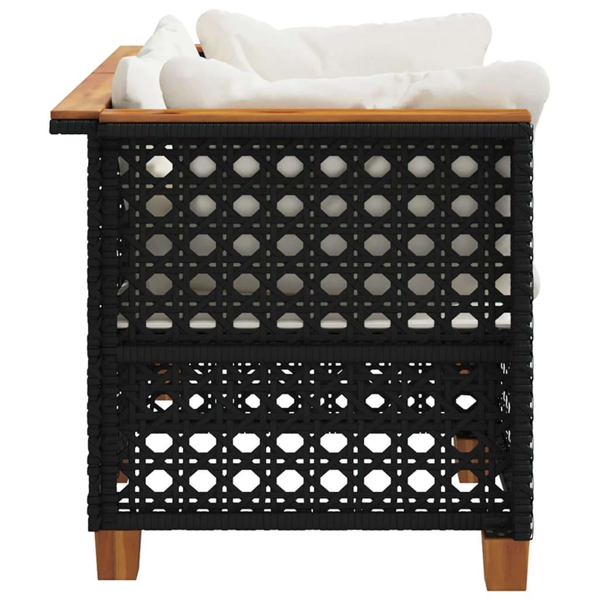Voir la diapositive 5 : VIDAXL Canapes d'angle de jardin et coussins 2 pcs noir resine tressee
