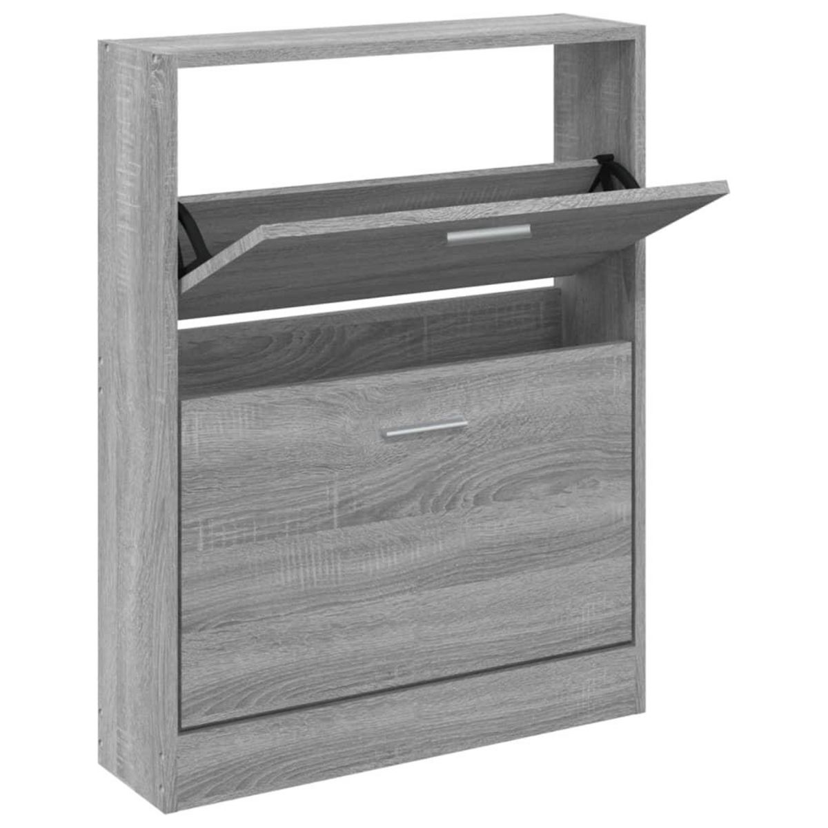 VIDAXL Armoire a chaussures Sonoma gris 59x17x81 cm Bois d'ingenierie
