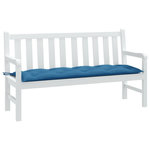 VIDAXL Coussin de banc de jardin bleu melange 150x50x7 cm tissu