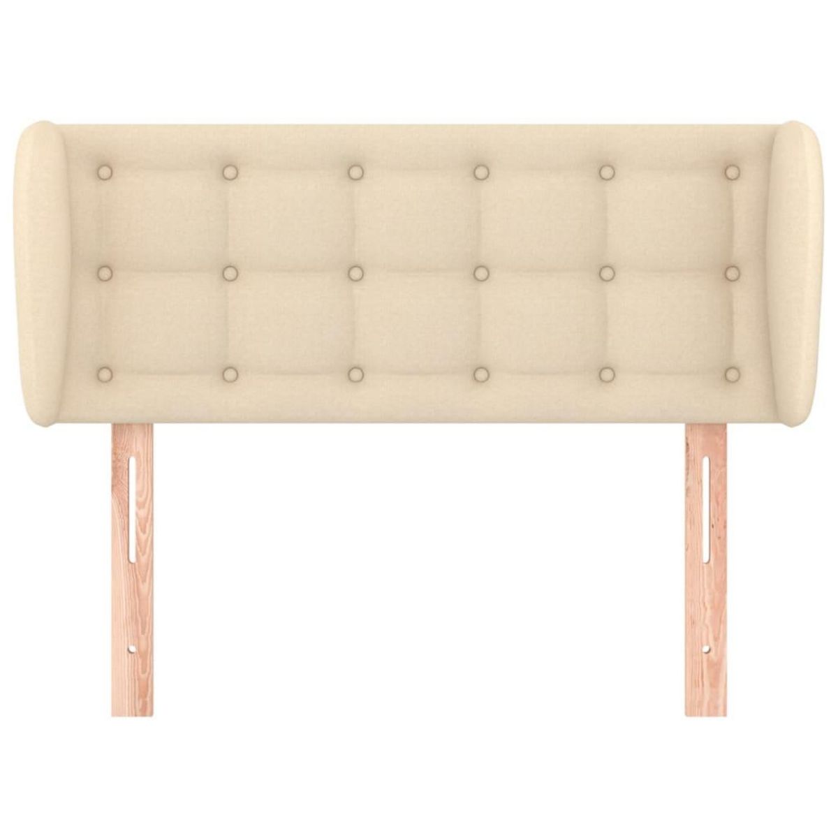 VIDAXL Tete de lit avec oreilles Creme 103x23x78/88 cm Tissu