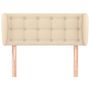 Voir la diapositive 3 : VIDAXL Tete de lit avec oreilles Creme 103x23x78/88 cm Tissu