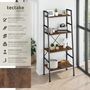 Voir la diapositive 2 : tectake Étagère style industriel Bois foncé industriel, rustique