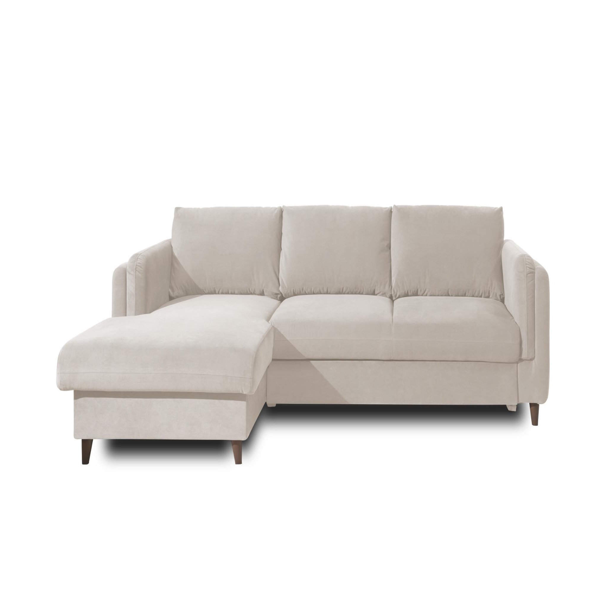 Voir la diapositive 1 : BEST MOBILIER Brooke - canapé d'angle gauche - convertible avec coffre - 4 places - en velours
