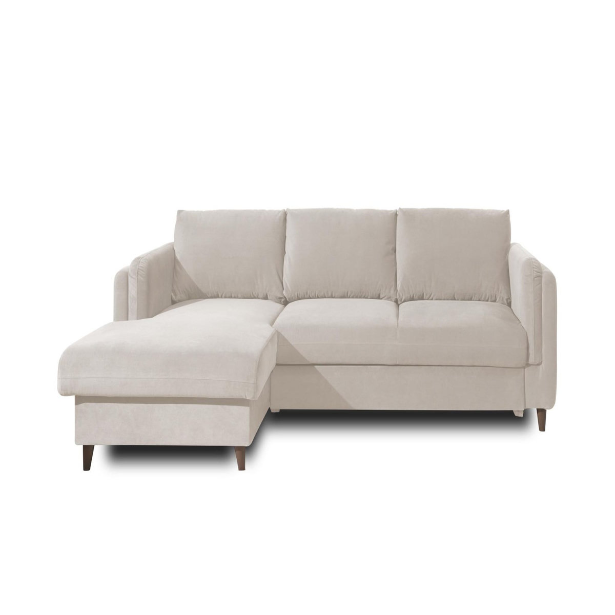 LISA DESIGN Brooke - canapé d'angle gauche - convertible avec coffre - 4 places - en velours