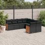 Voir la diapositive 1 : VIDAXL Salon de jardin 8 pcs avec coussins noir resine tressee