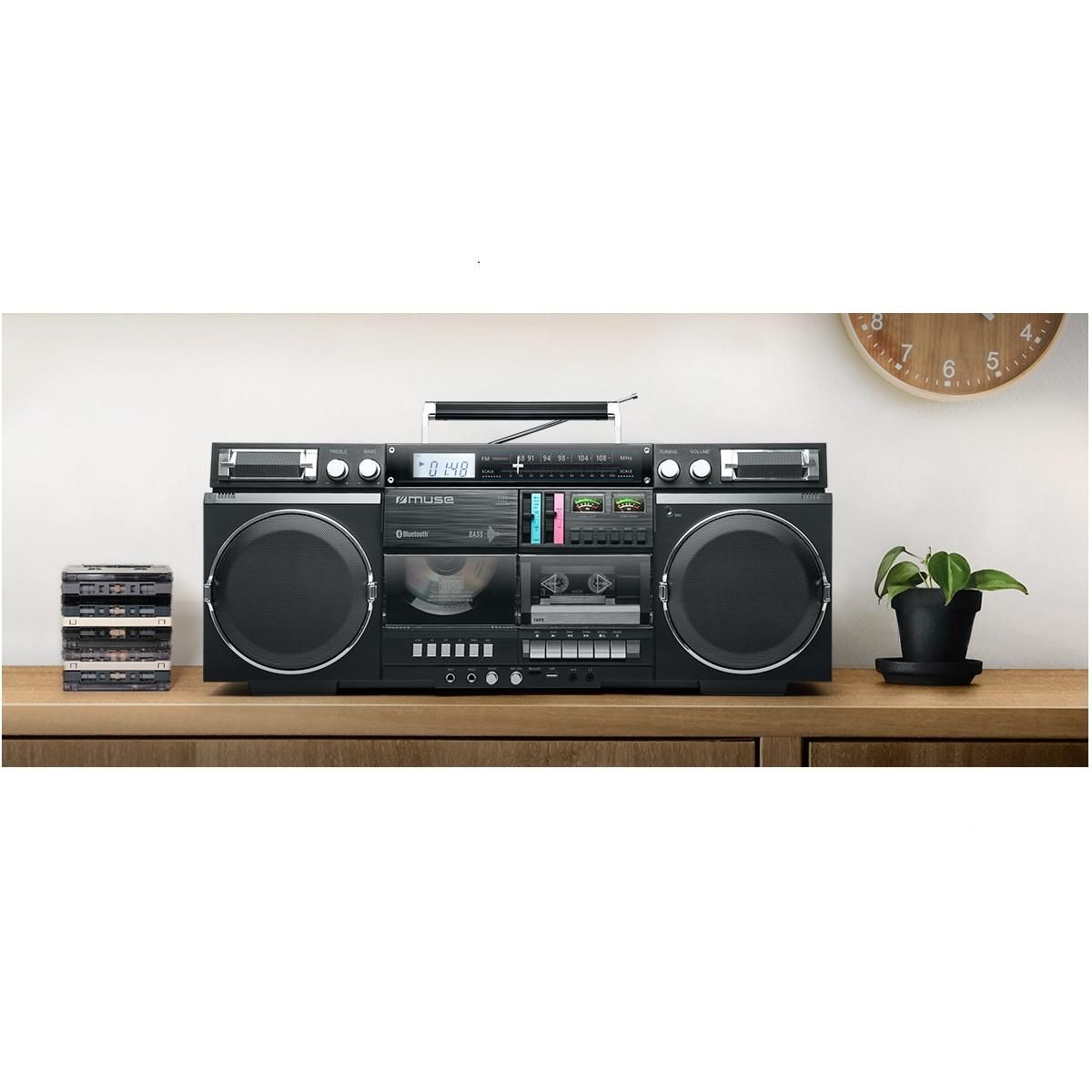 Muse Radio-cassette cd avec bluetooth noir - M-380GB