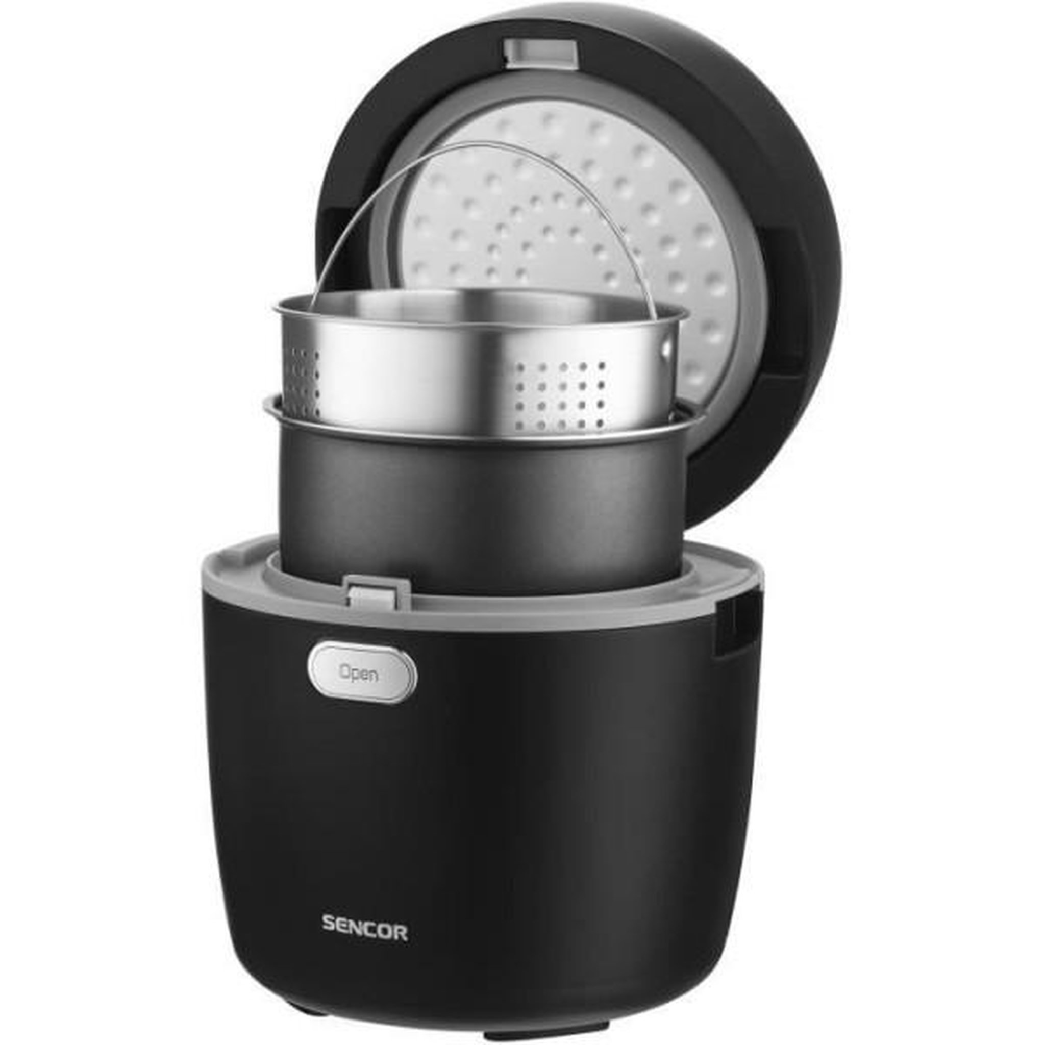 Voir la diapositive 3 : MARKET24 Cuiseur de Riz Electrique  - SENCOR - SRM 0671BK - 350 W - 0,6 L - Noir