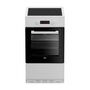 Voir la diapositive 1 : Beko Cuisiniere induction - BEKO - FSM58301WC - 3 feux - 0,92 kwh/cycle - 50cm