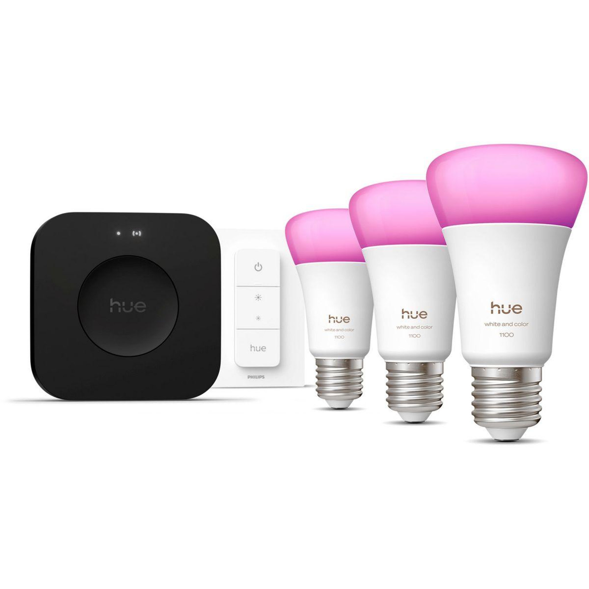 Voir la diapositive 3 : PHILIPS HUE Pack 3/e27 white&color ambiance+pont+tlc