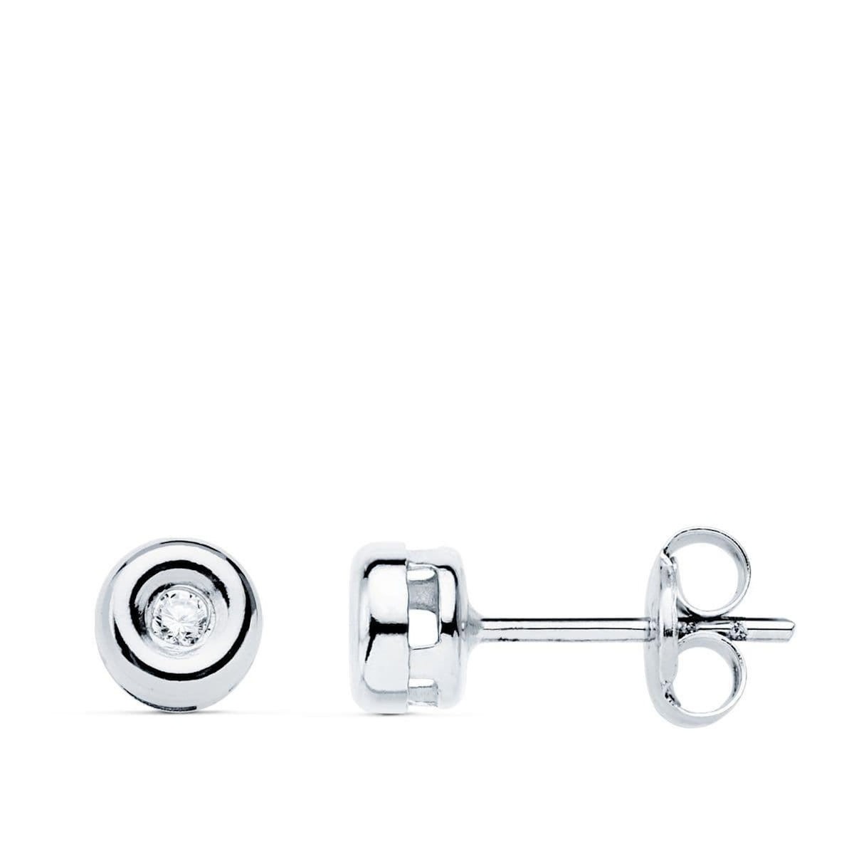L'ATELIER D'AZUR Boucles d'Oreilles Solitaires Diamants de Synthèse 0.04 Carats - Or 18 Carats 750 Blanc