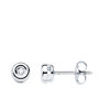 Voir la diapositive 1 : L'ATELIER D'AZUR Boucles d'Oreilles Solitaires Diamants de Synthèse 0.04 Carats - Or 18 Carats 750 Blanc