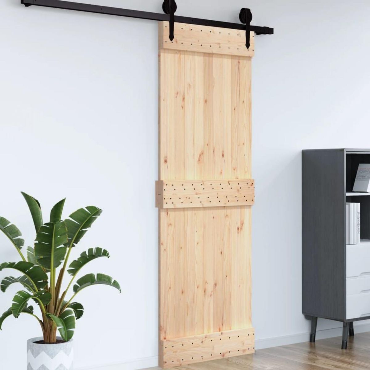 VIDAXL Porte NARVIK 85x210 cm bois massif de pin