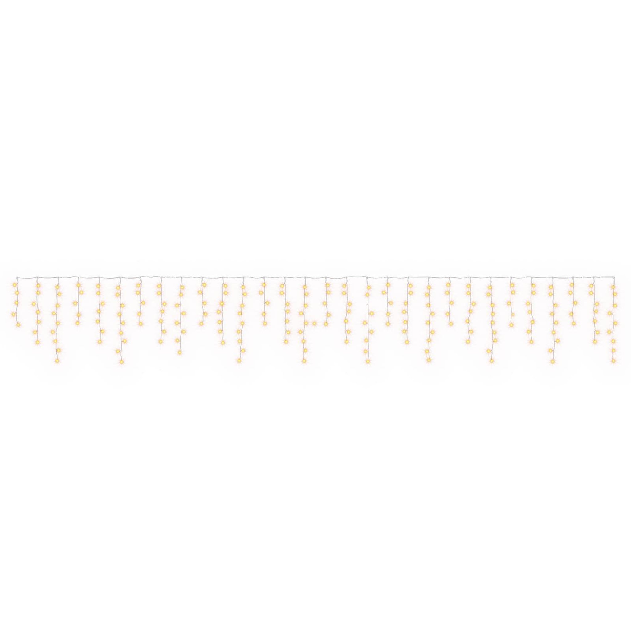 VIDAXL Rideaux lumineux 210 LED Blanc chaud 500 x 72 cm