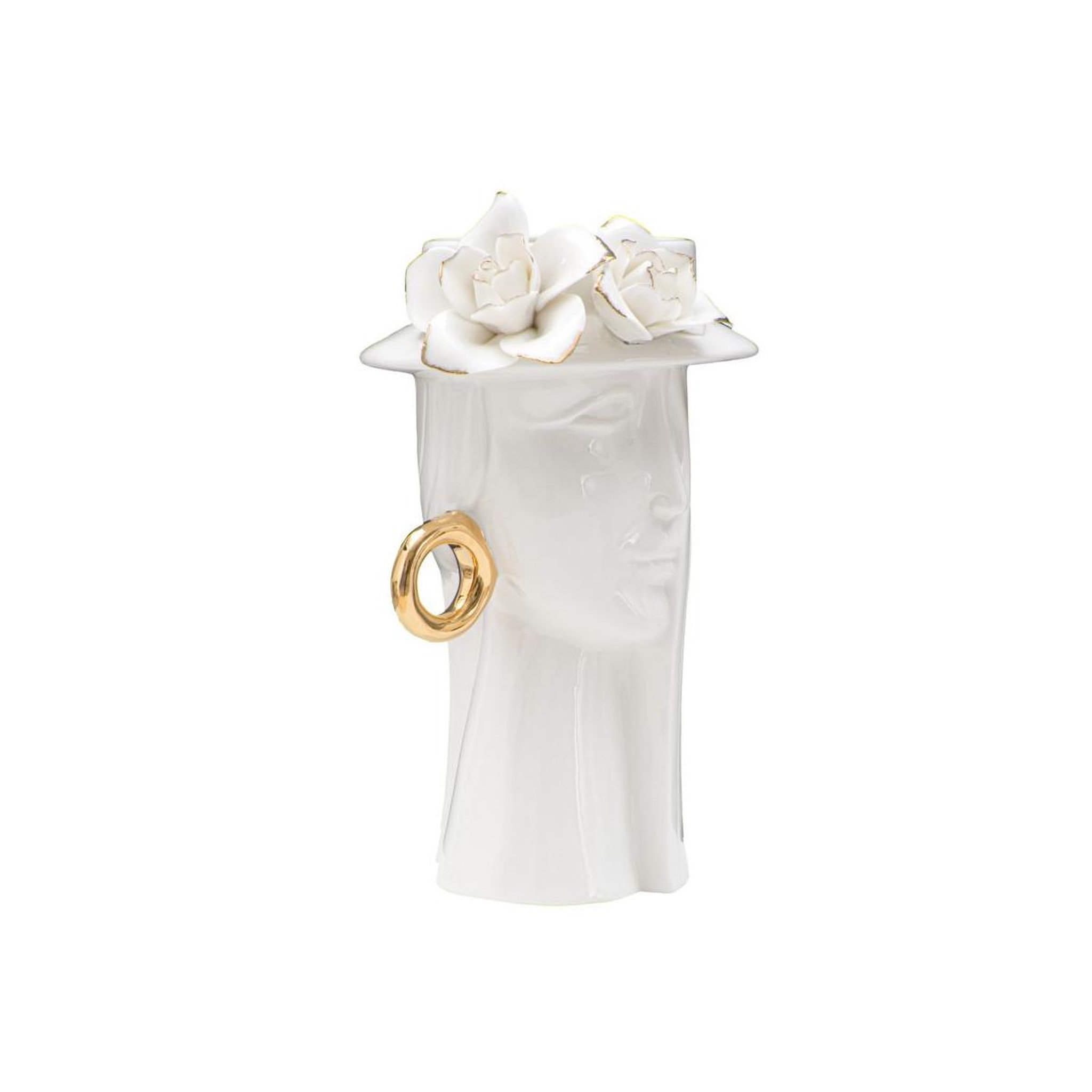 Voir la diapositive 2 : Paris Prix Vase déco en porcelaine  woman elegant  23cm blanc