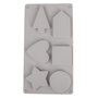 Voir la diapositive 4 : Rayher Moule en silicone 6 formes - maison, rond, carré, coeur, sapin, étoile