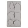 Voir la diapositive 4 : Rayher Moule en silicone 6 formes - maison, rond, carré, coeur, sapin, étoile