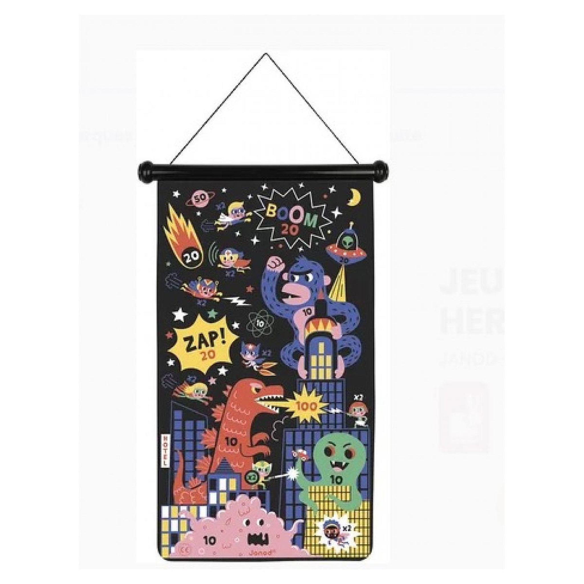 Voir la diapositive 2 : JANOD Jeu de flechettes magnetiques Super heros