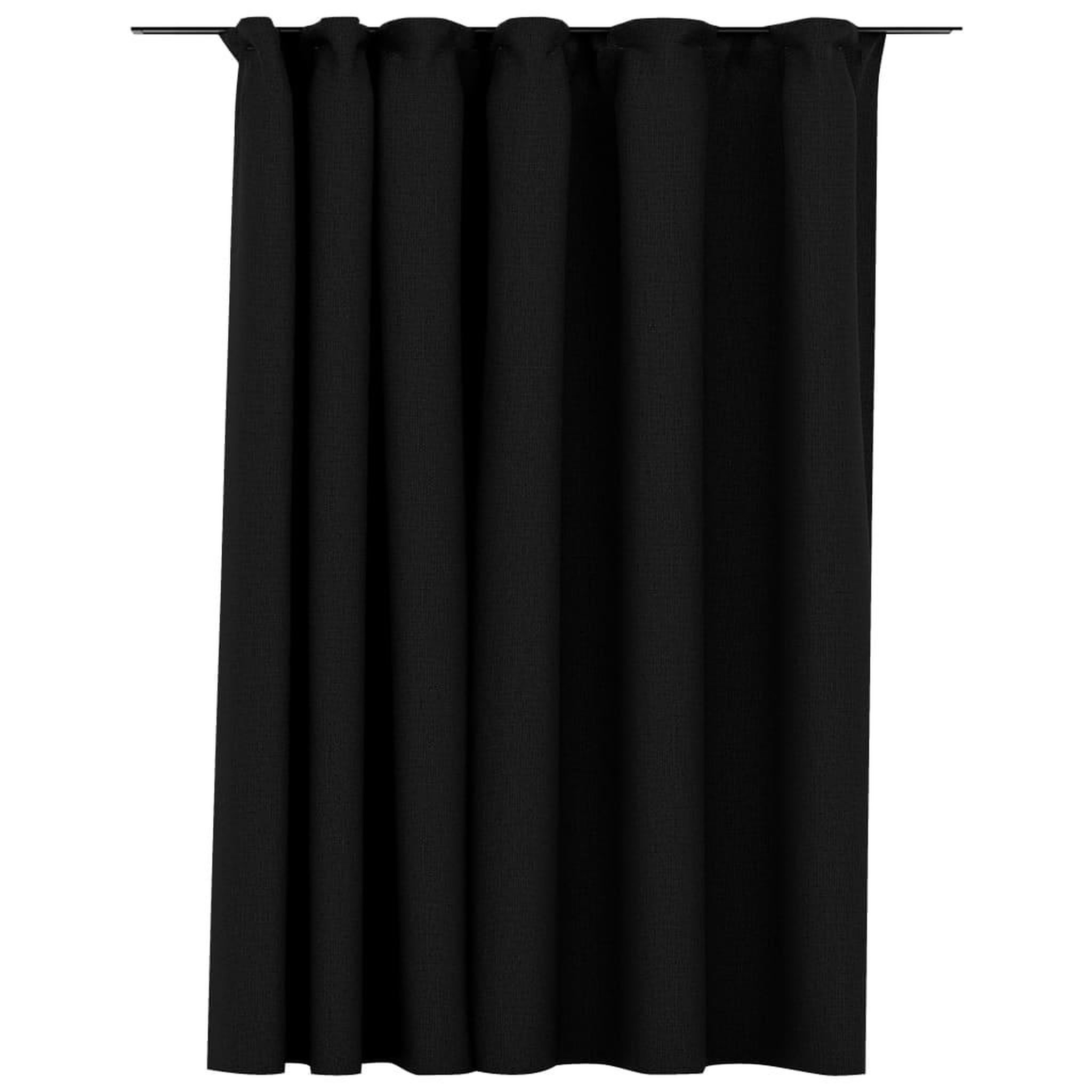 Voir la diapositive 2 : VIDAXL Rideau occultant d'aspect de lin crochets Anthracite 290x245 cm