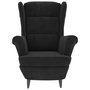 Voir la diapositive 3 : VIDAXL Fauteuil noir velours