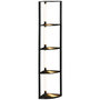 Voir la diapositive 1 : HOMCOM Lampadaire étagère LED d'angle réglable - lampe étagère 4 niveaux design dim.41x29x163cm - MDF noir