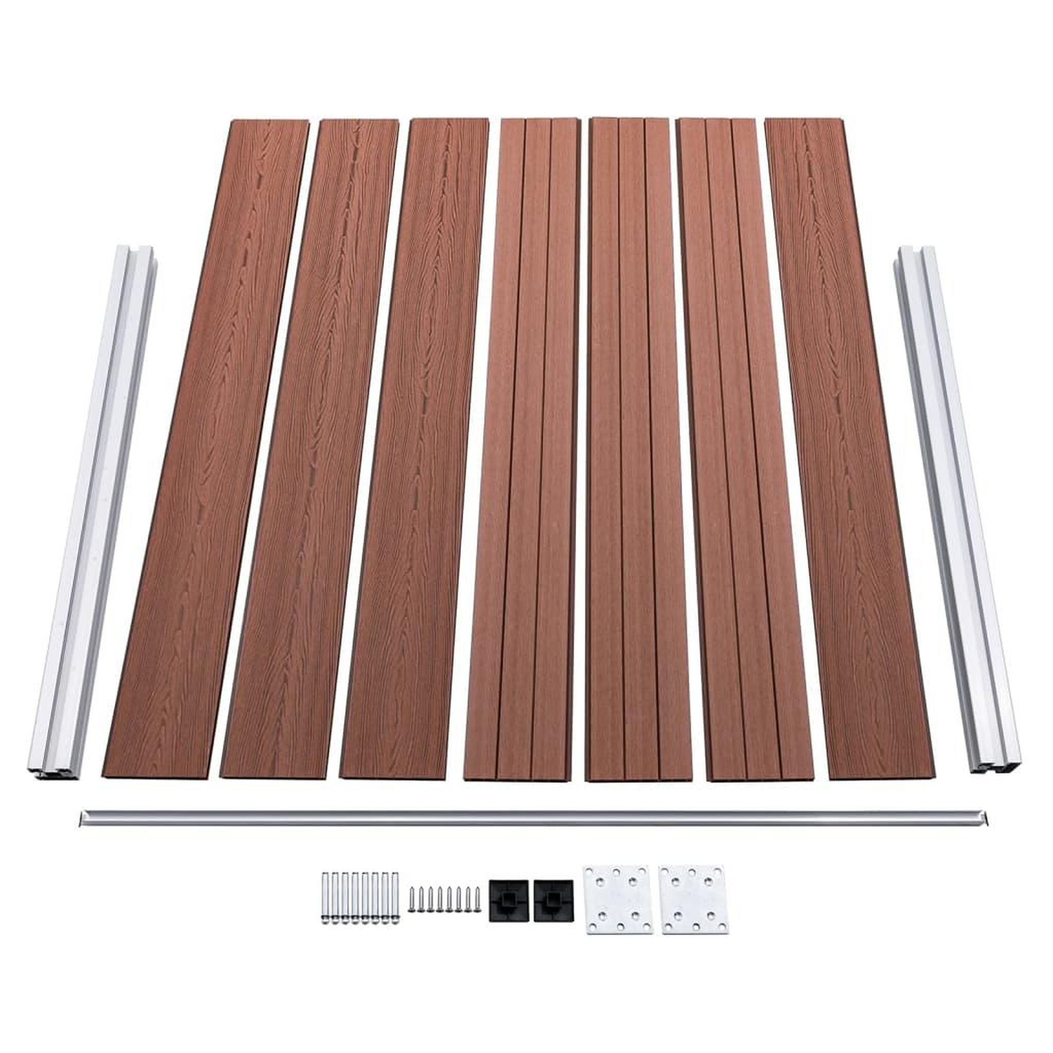 Voir la diapositive 4 : VIDAXL Panneau de cloture WPC 180x146 cm Marron