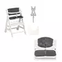HAUCK Chaise haute Beta+B Blanc + Coussin chaise haute en bois Highchair Pad Select Mickey Mouse Gris Anthracite